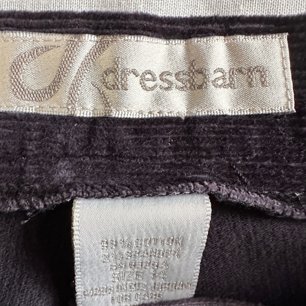 Dressbarn Dark Blue Corduroy Pants – Size 14, Tapered Leg - Picture 5 of 7